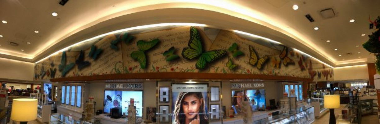 Macy's butterfly wall